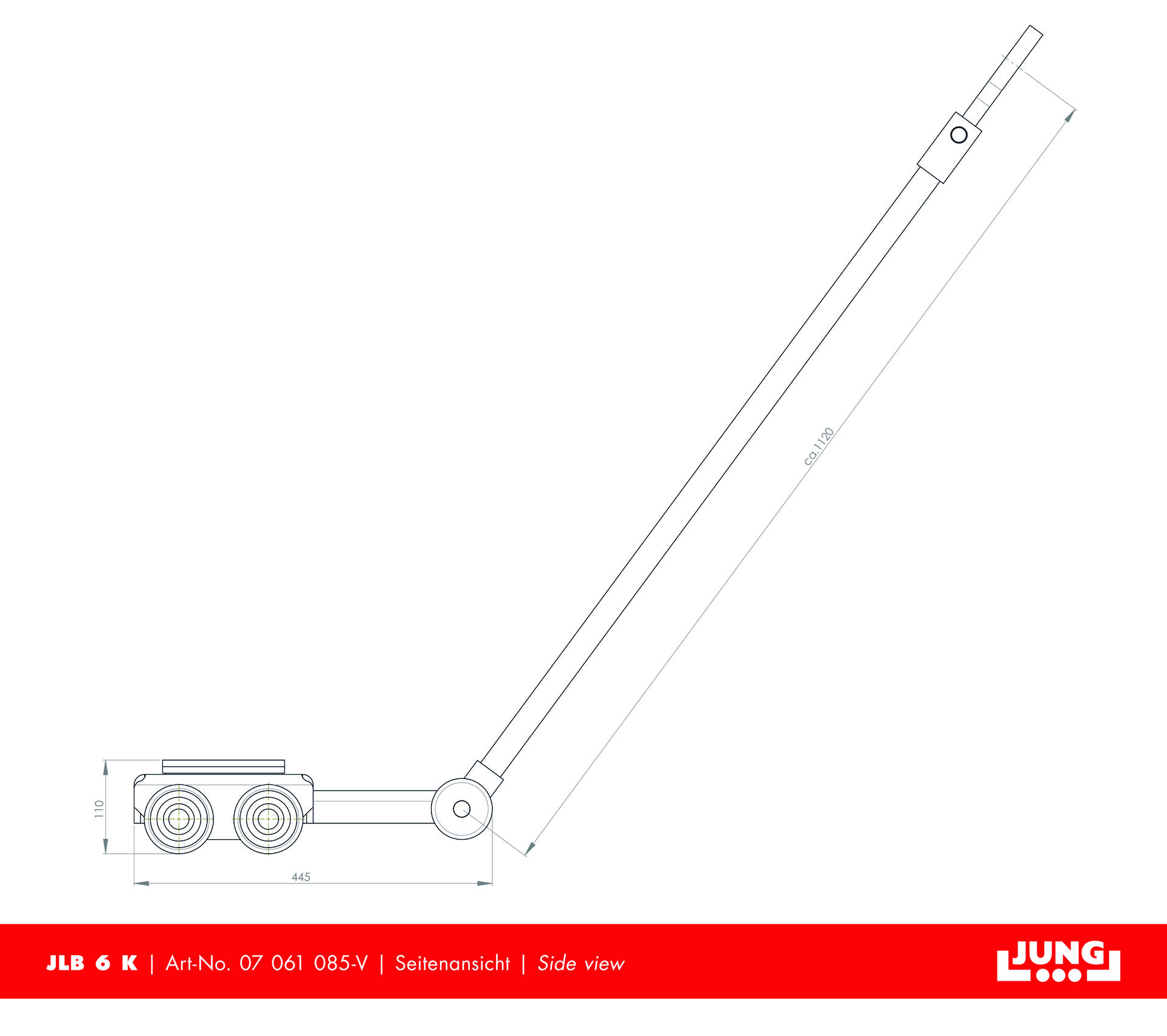 Steerable trolley JLB 6 K