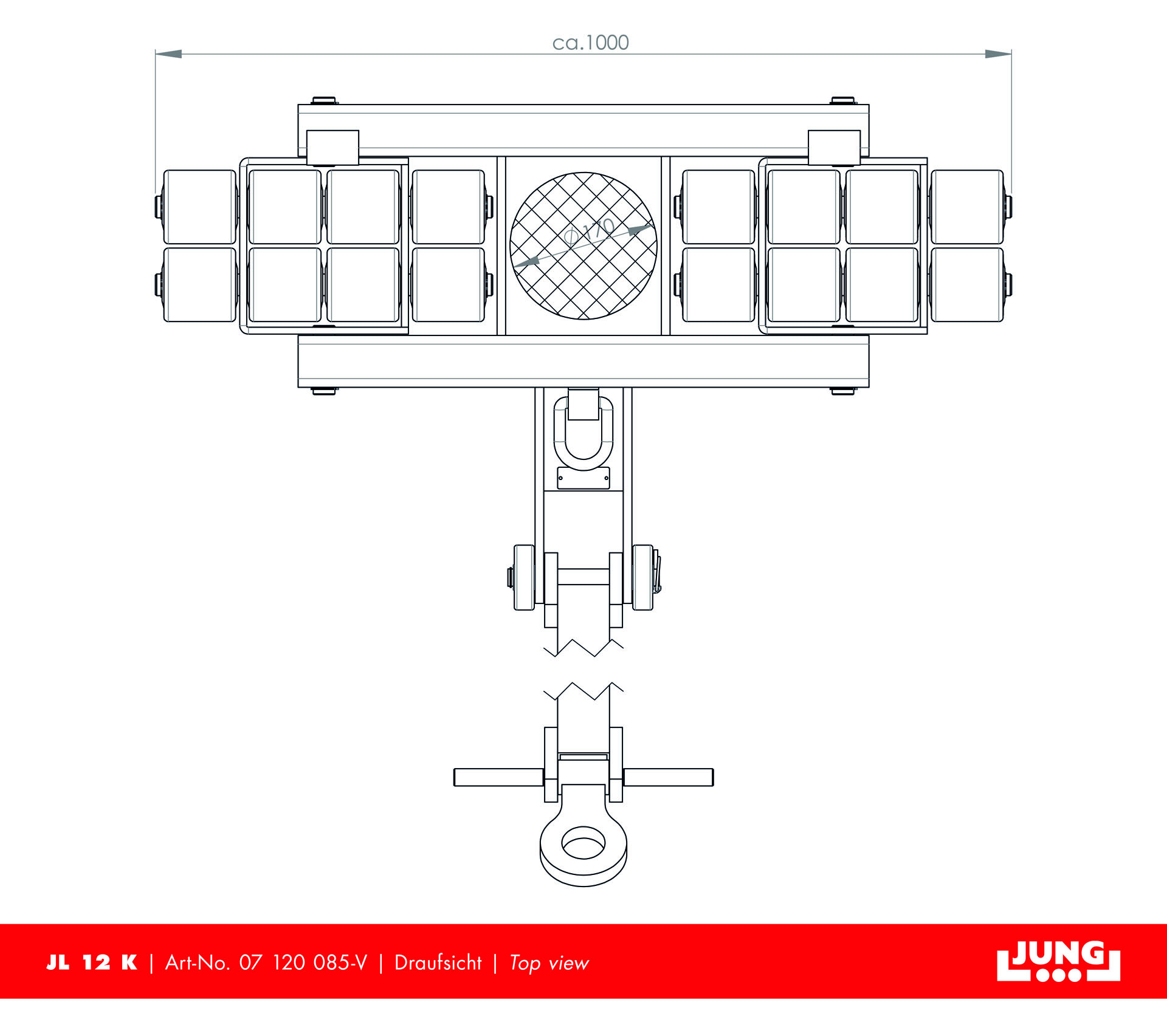 Steerable trolley JL 12 K