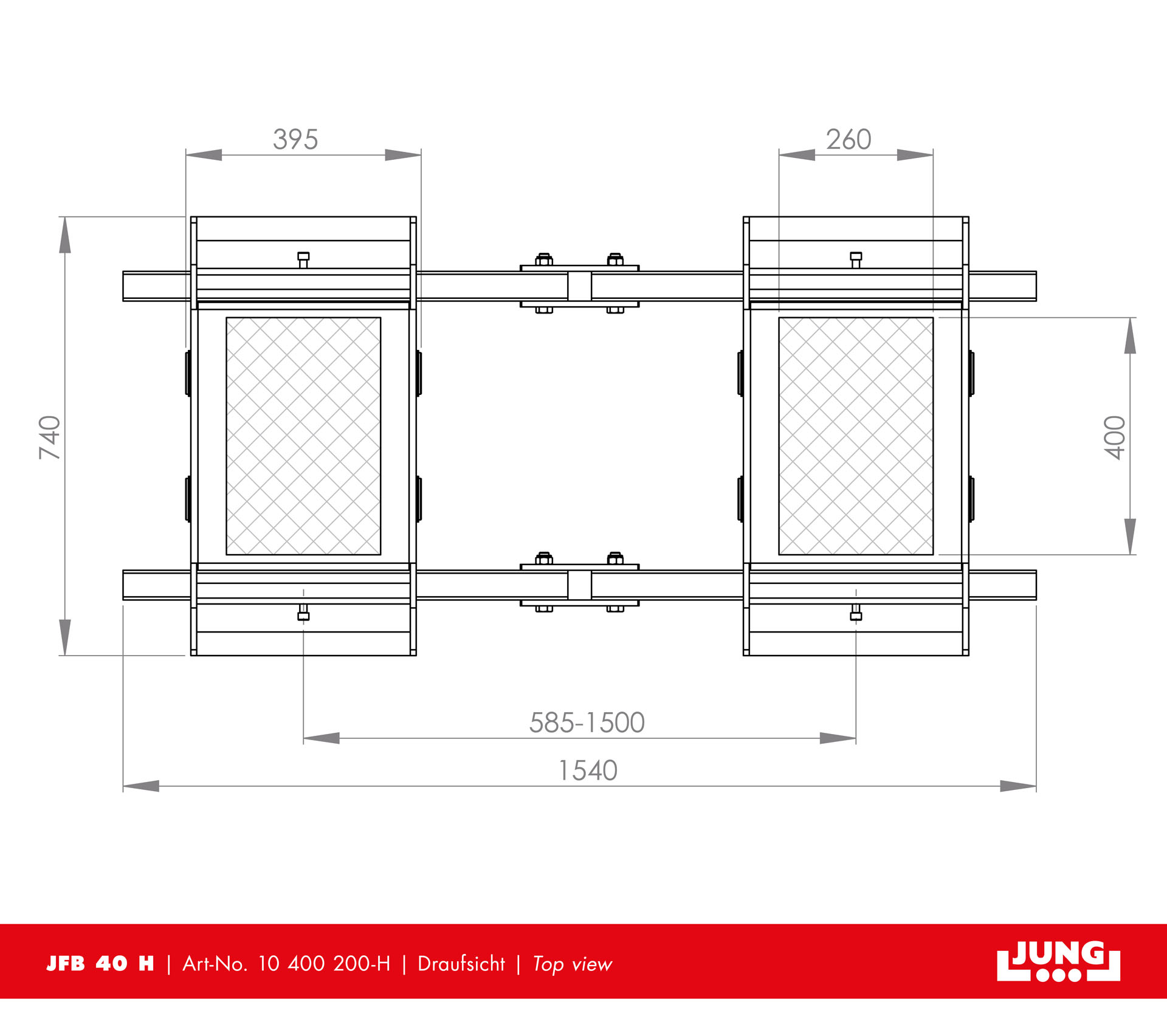 Adjustable trolley JFB 40 H Professional