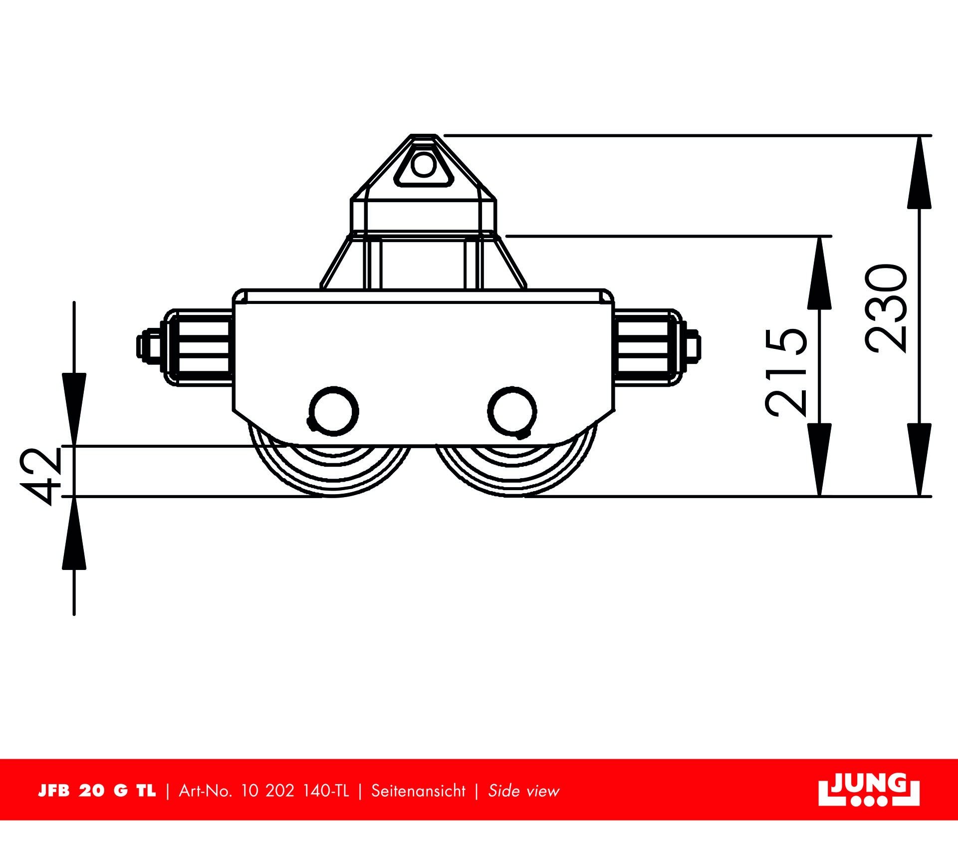 Containerfahrwerk JFB 20 G Twistlock