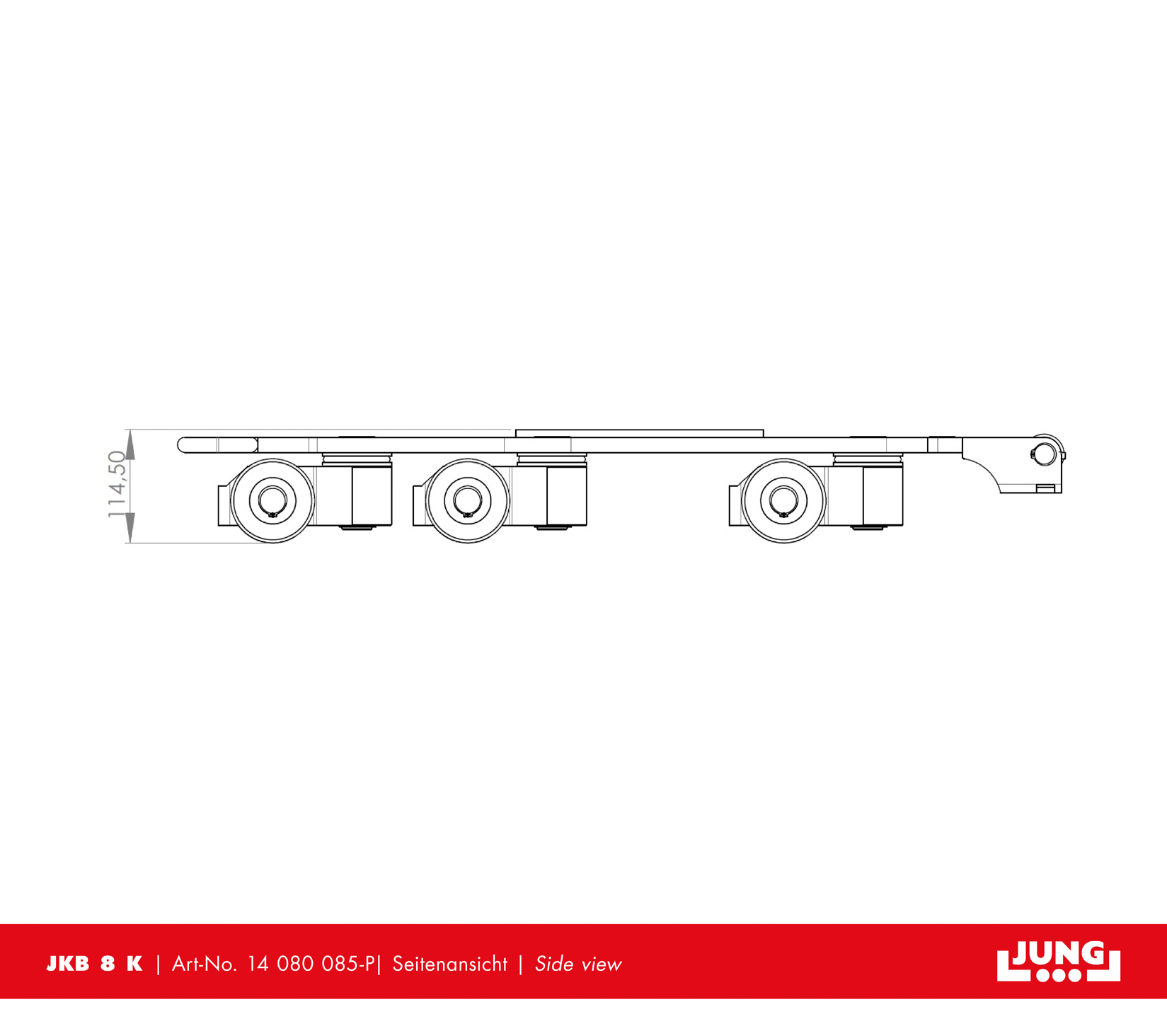 Revolving transport trolley JKB 8 K Set with JUWAthan