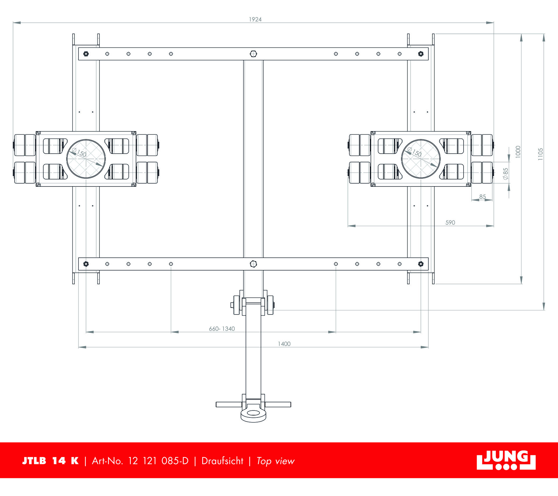 Tandem trolley JTLB 14 K