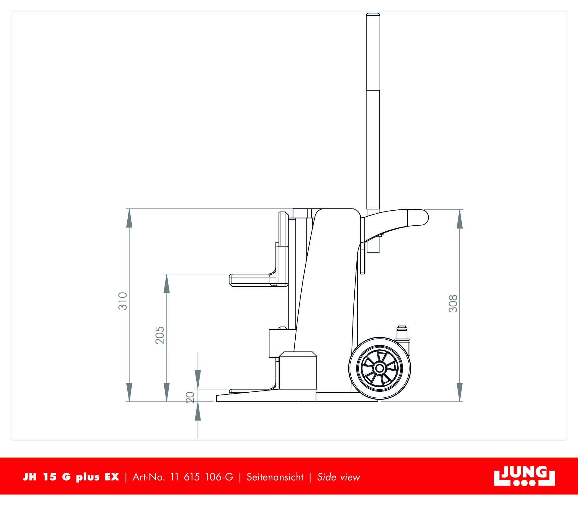 Hydraulic jack JH 15 G plus EX