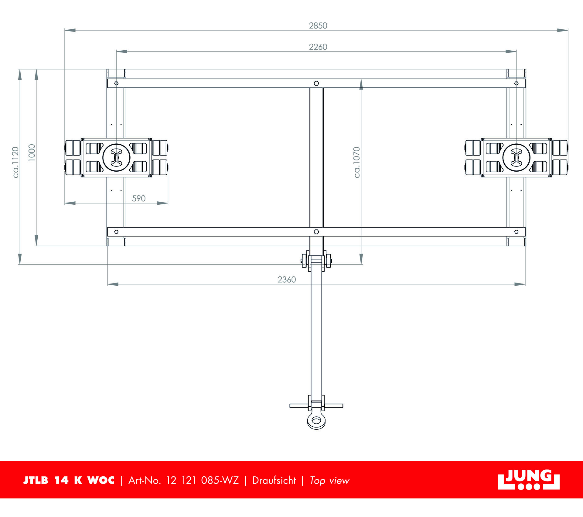 Containerfahrwerk JTLB 14 K Weld-on Cone