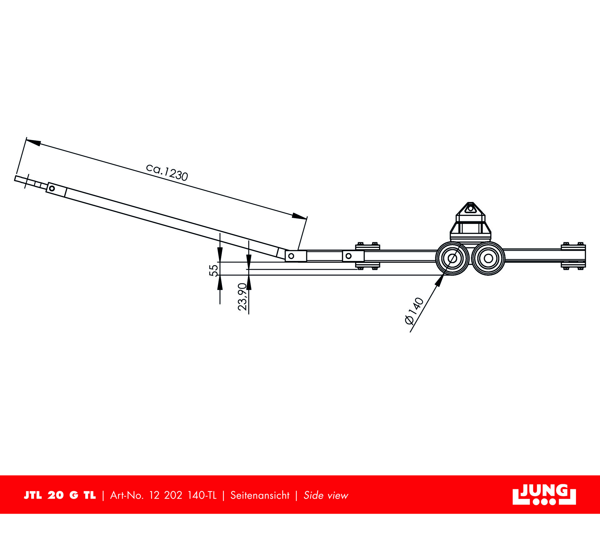 Containerfahrwerk JTL 20 G Twistlock