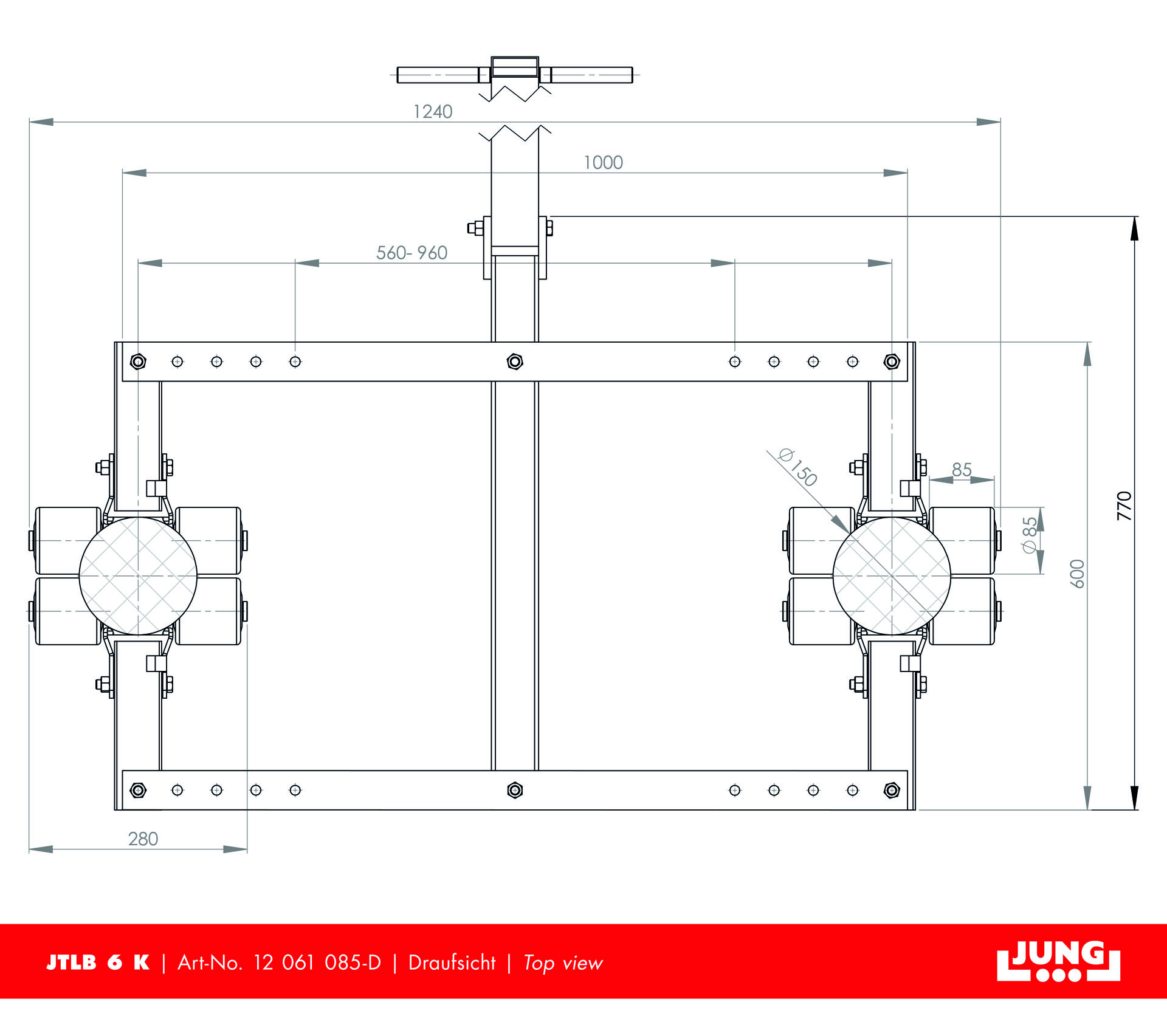 Tandem trolley JTLB 6 K