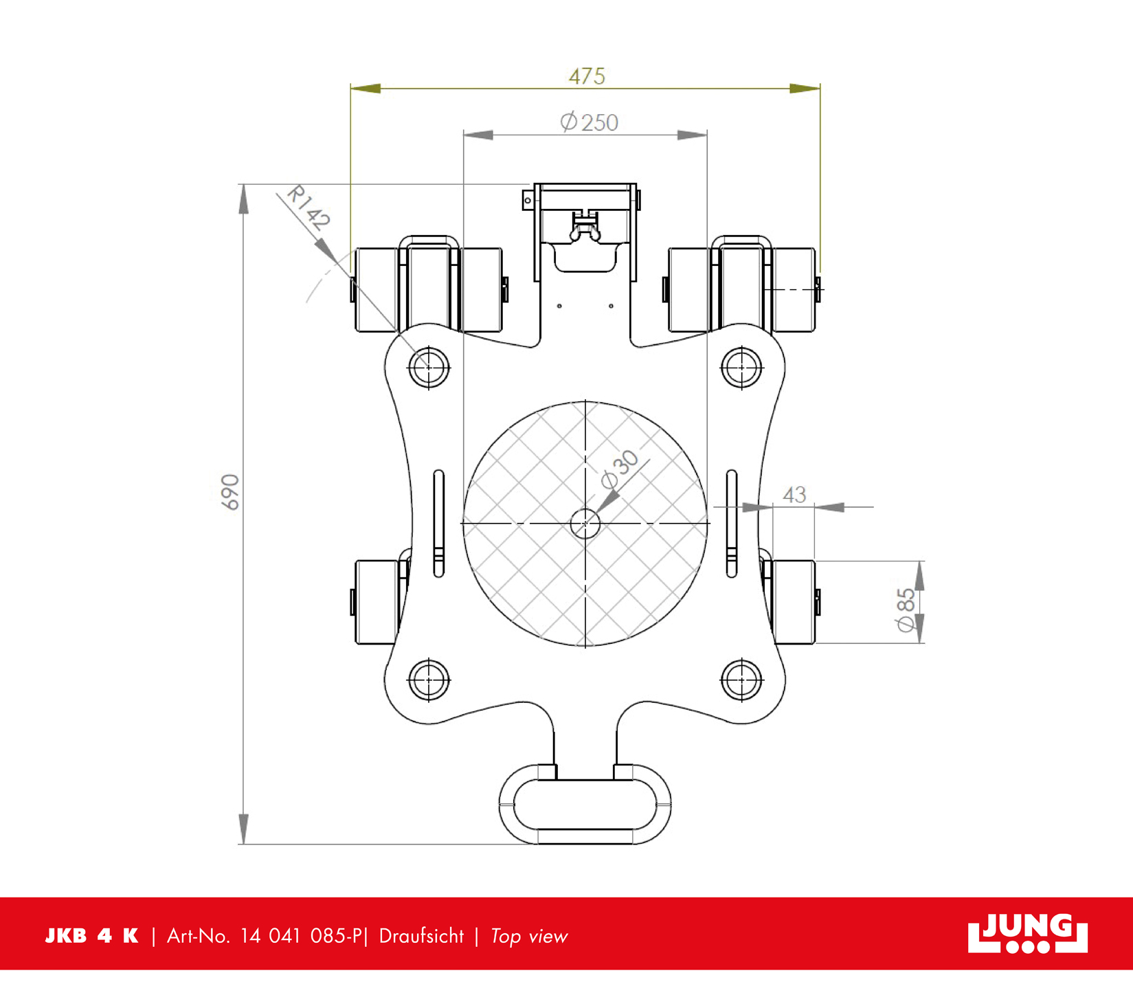 Revolving transport trolley JKB 4 Set 