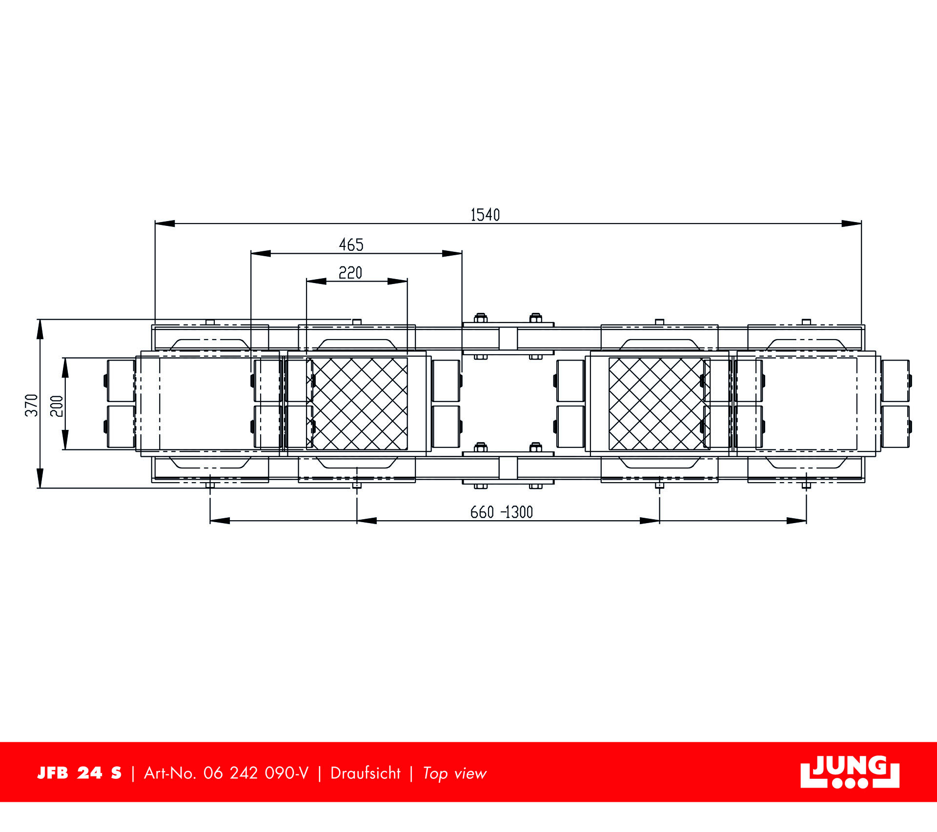 Adjustable trolley JFB 24 S with JUWAthan