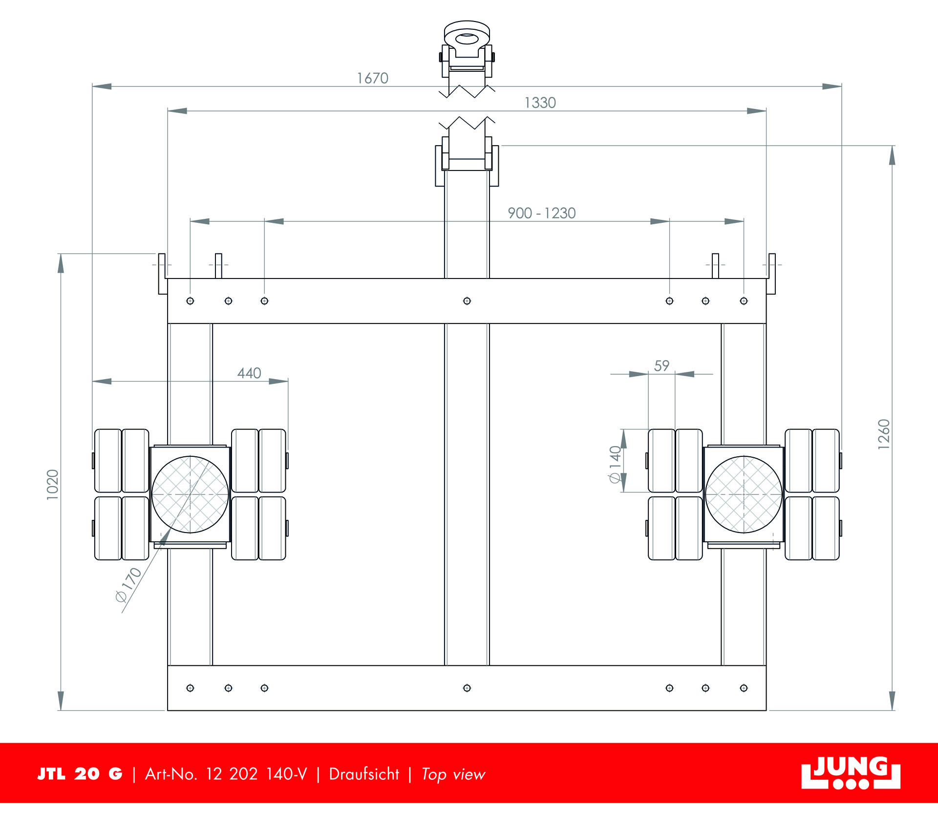 Tandem trolley JTL 20 G