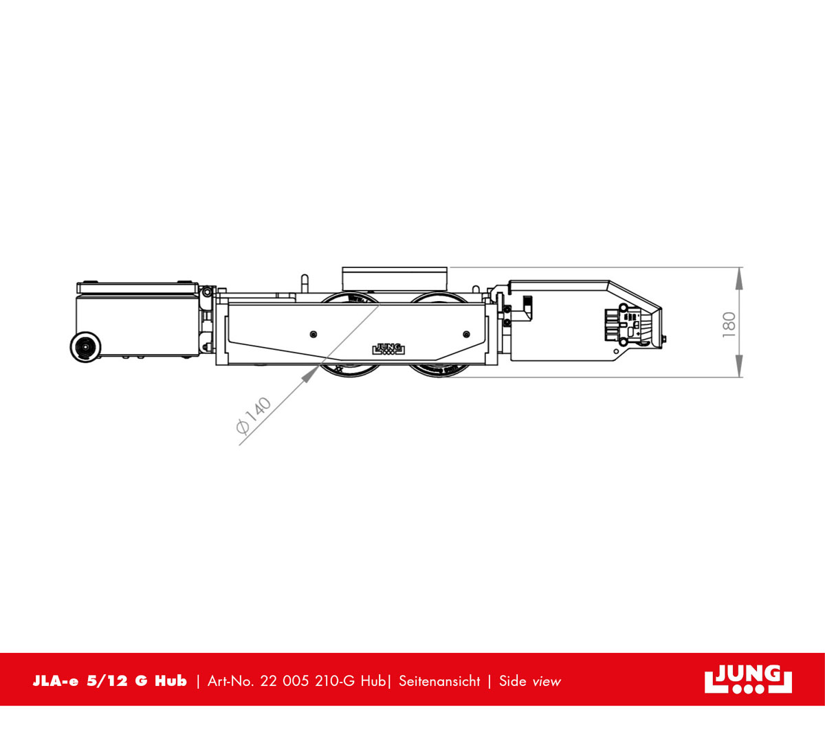 Transport trolley JLA-e 5/12 G with stroke facelift